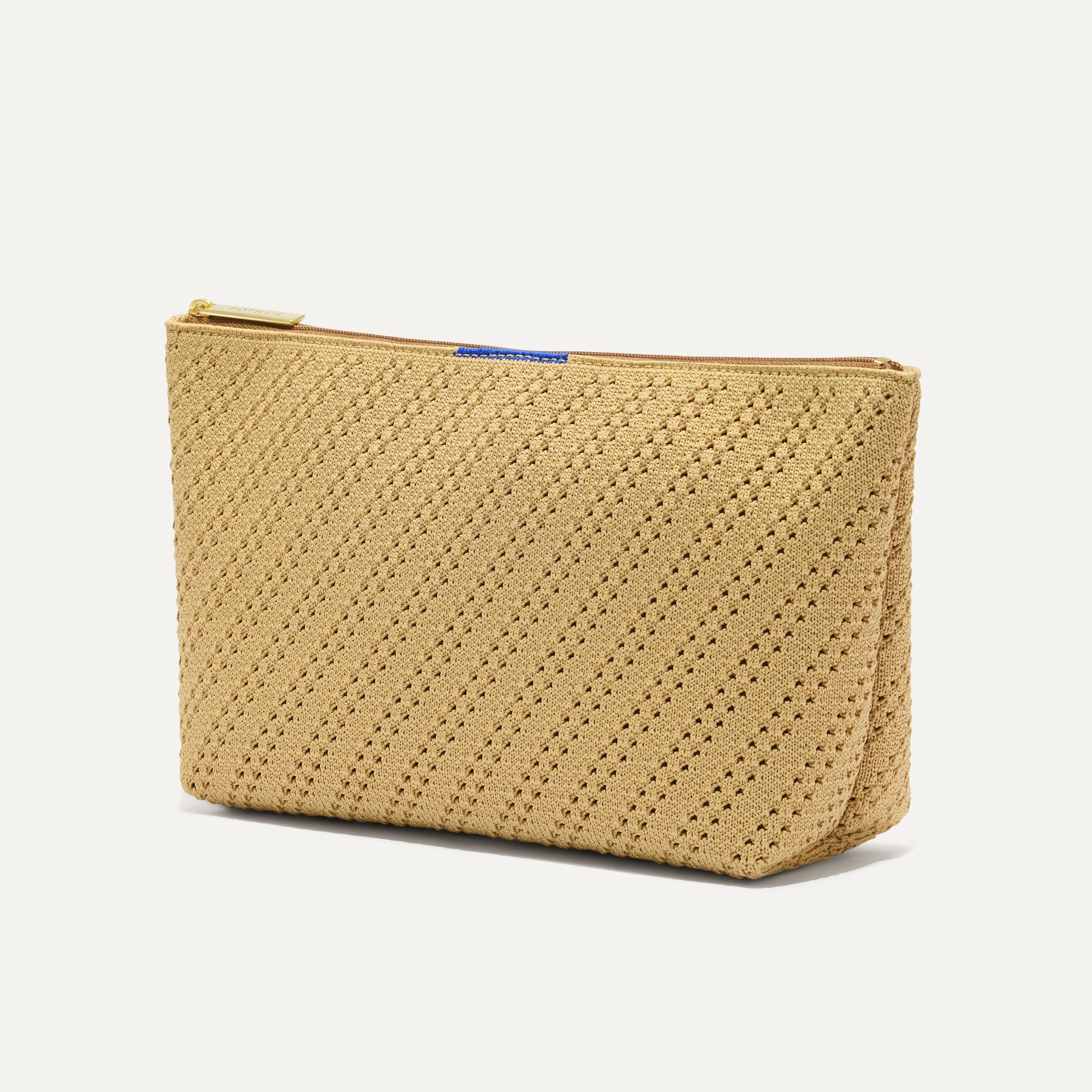 Rothy's The Travel Pouch Set pochette Brown Butter Crochet 2 pezzi