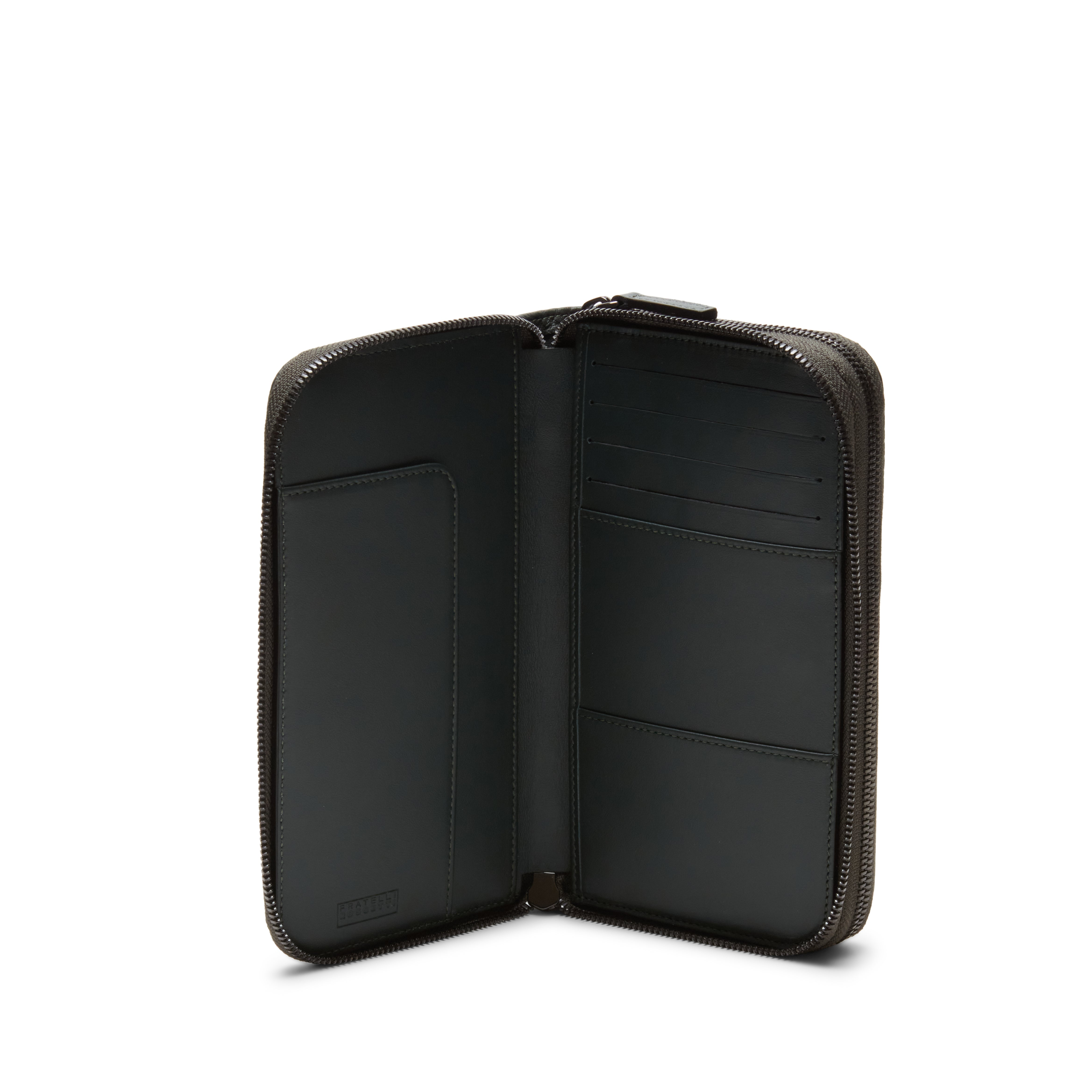 F.lli Rossetti Organizer Uomo Pelle Verde Foresta Zip