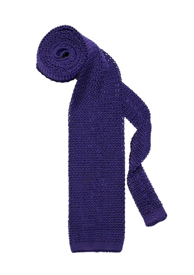 Stefano Bemer Ties Cravatta seta viola maglia 8 cm