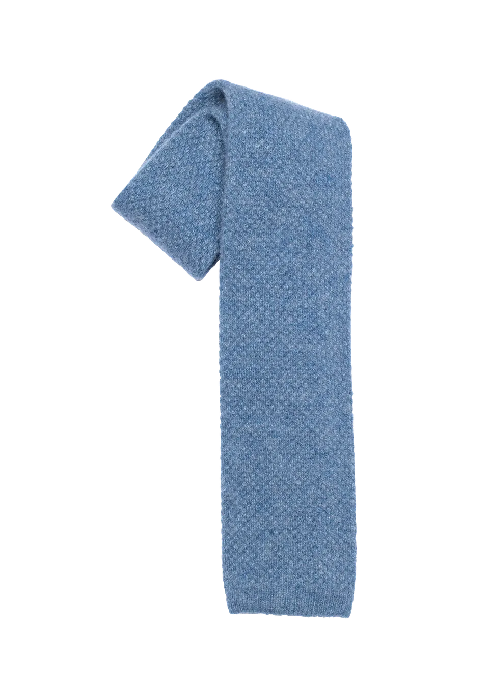 Stefano Bemer Ties cravatta lana azzurra 8 cm maglia