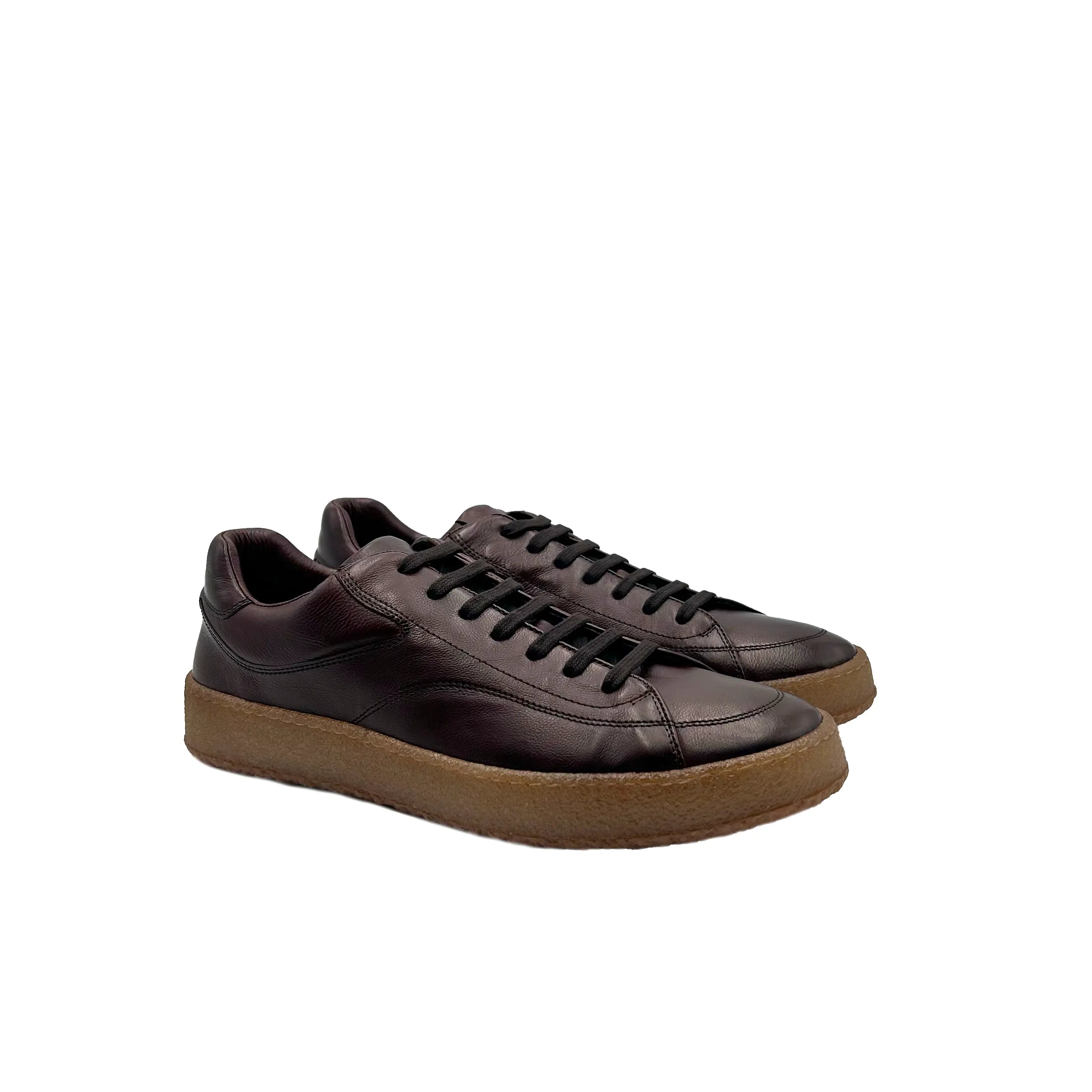 Sandro Barbera Biolla Sneaker Pelle Marrone EU 39 Vitello