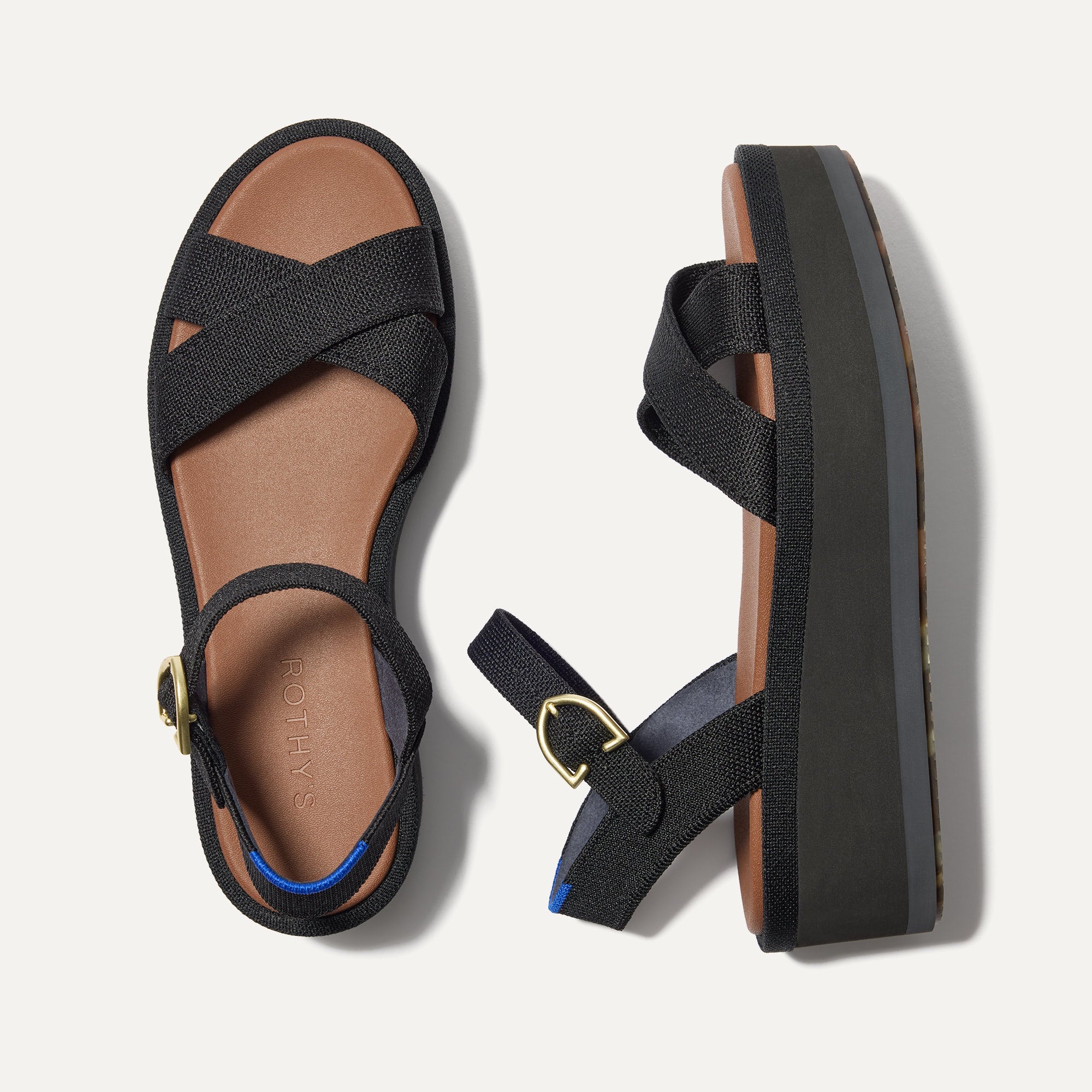 Rothy's The Criss-Cross sandali zeppa Aurora leggeri