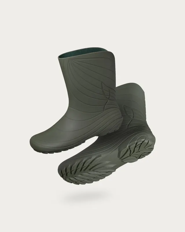 Wildling Ranidae Green stivali pioggia verdi vegan