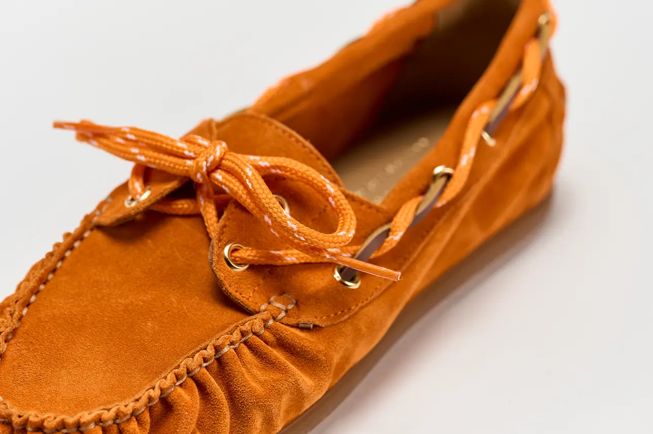 Sandro Barbera Stringate Donna Indianina Orange mocassino arancio