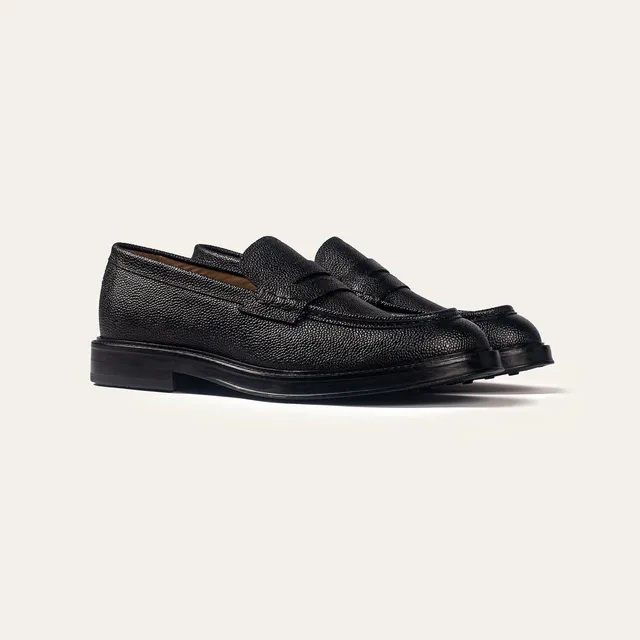 Dellovo Montesanto derby pelle nera vitello anticato