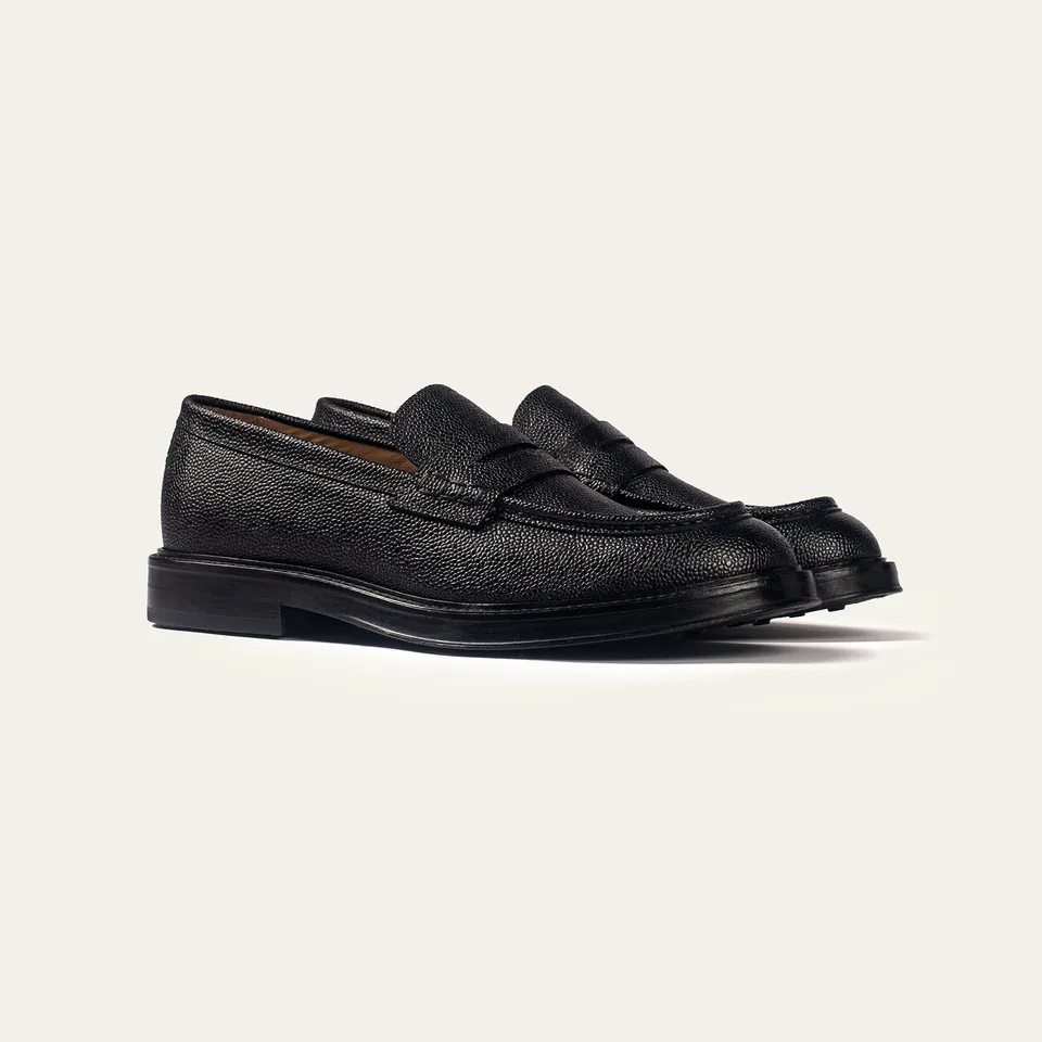 Dellovo Montesanto derby pelle nera vitello anticato