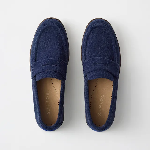 Rothy's The Penny Loafer mocassini donna ReVelvet Navy blu