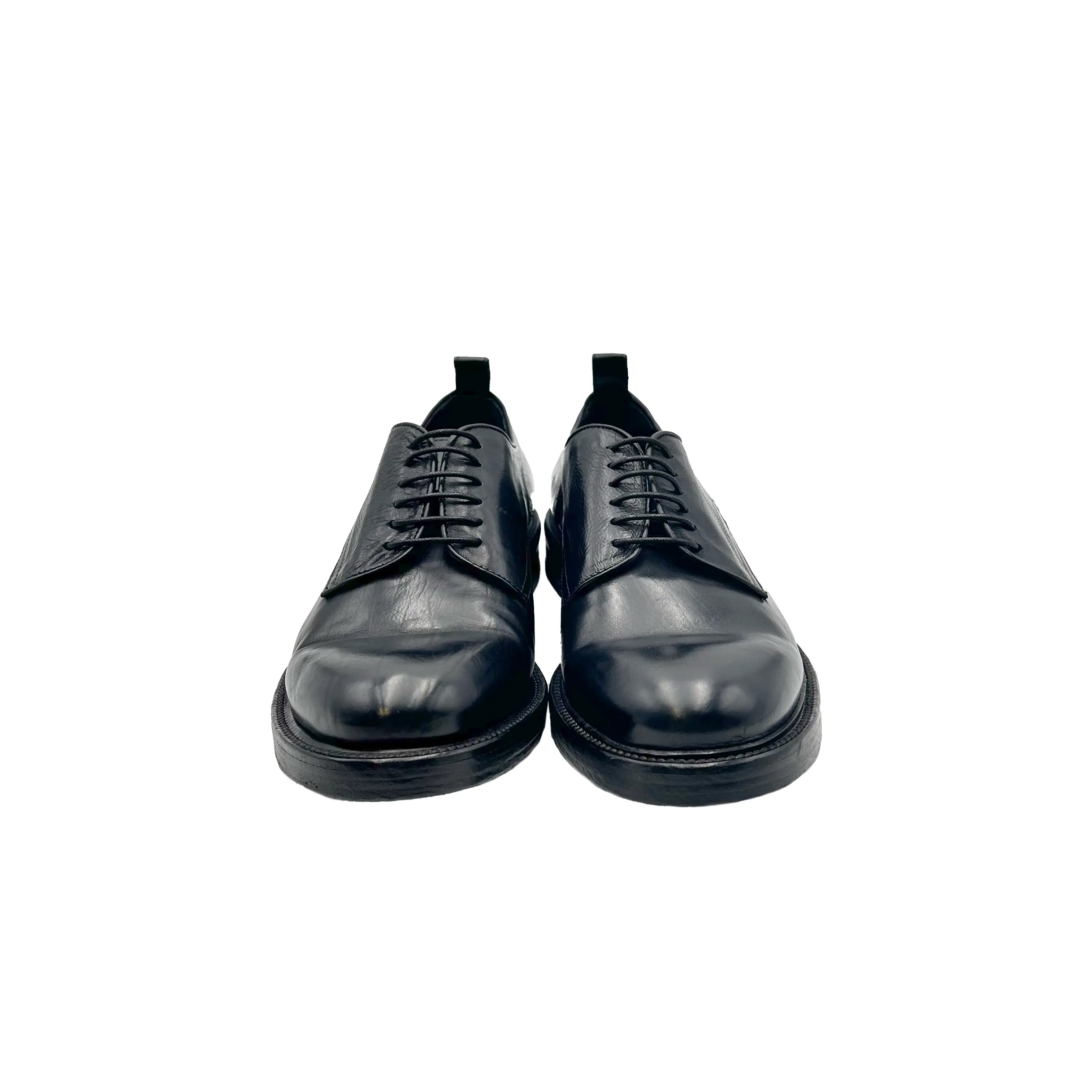 Sandro Barbera Stone Wax 34228 derby uomo nero pelle suola cuoio