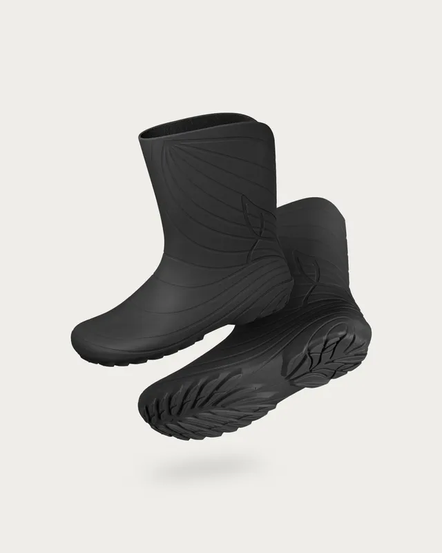 Wildling Shoes Ranidae stivali pioggia neri vegan