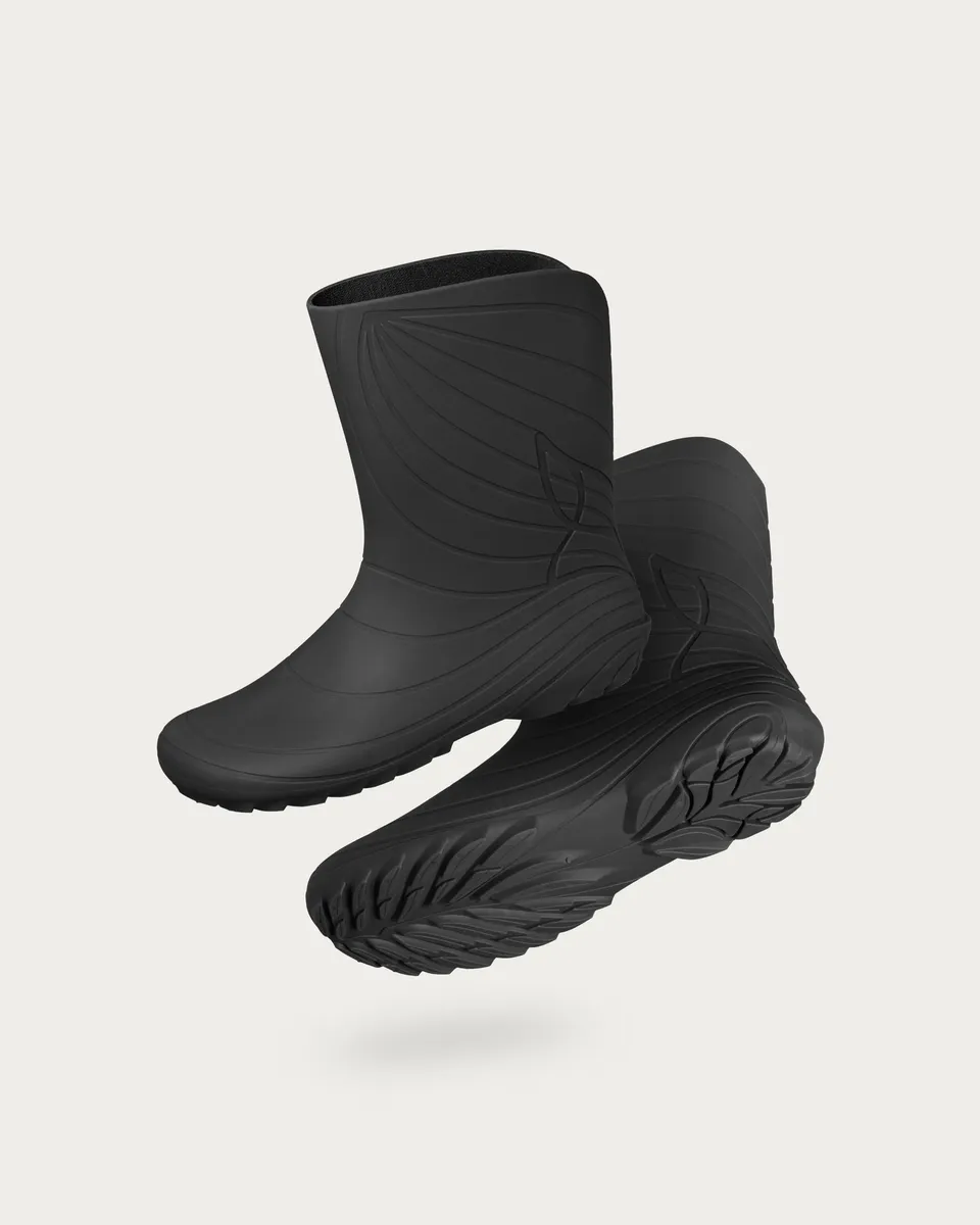 Wildling Shoes Ranidae stivali pioggia neri vegan