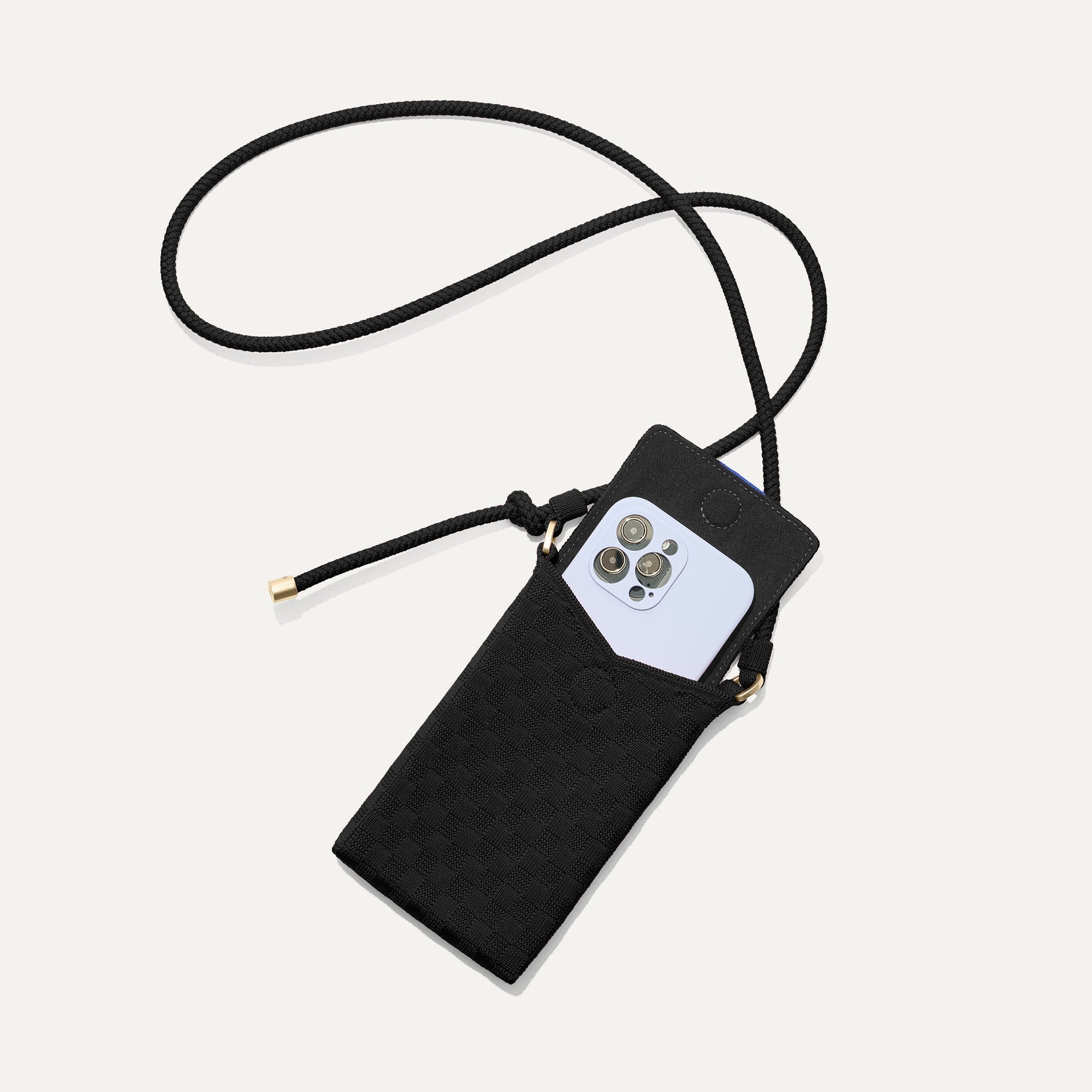 Rothy's The Phone Crossbody borsa a tracolla Black Sand nera