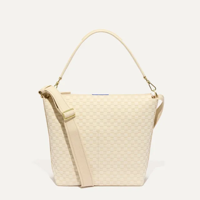 Rothy's Mini Zip Bucket borsa White Sand secchiello avorio