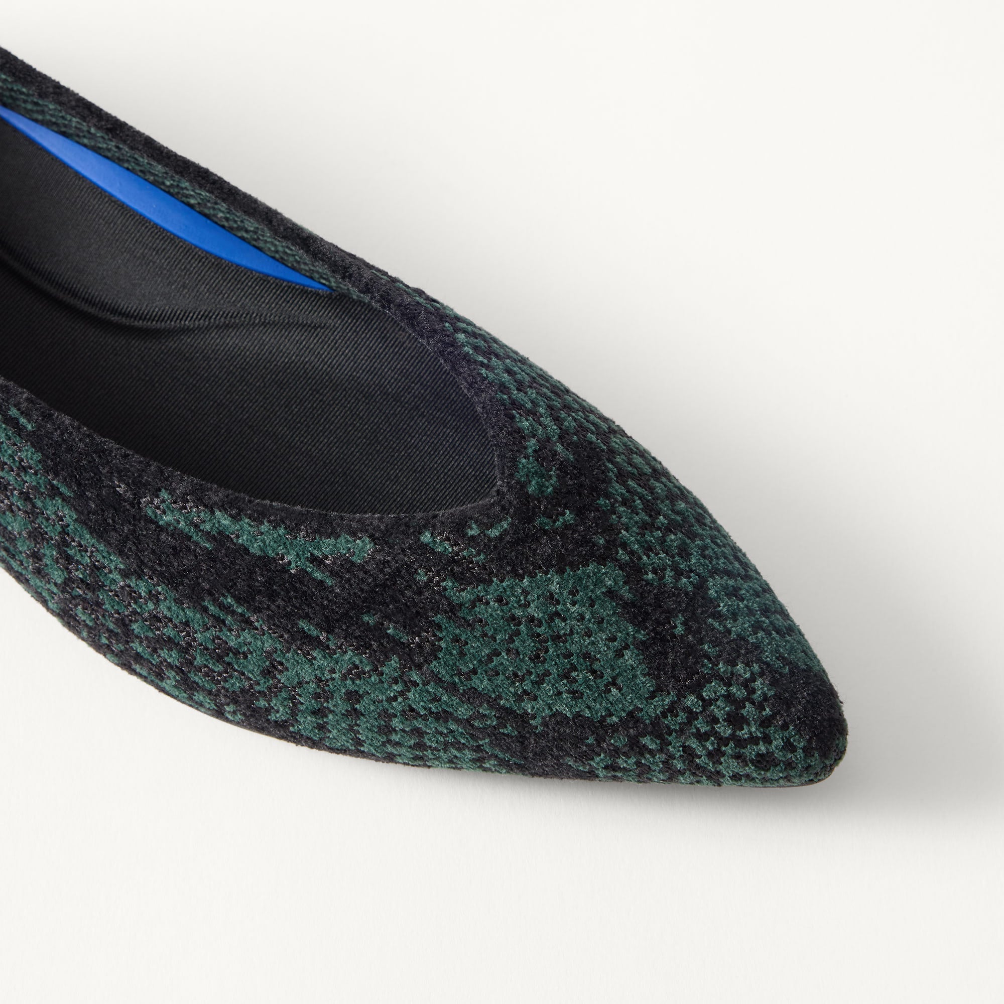 Rothy's The Point III ballerine verdi pitonate Evergreen Python
