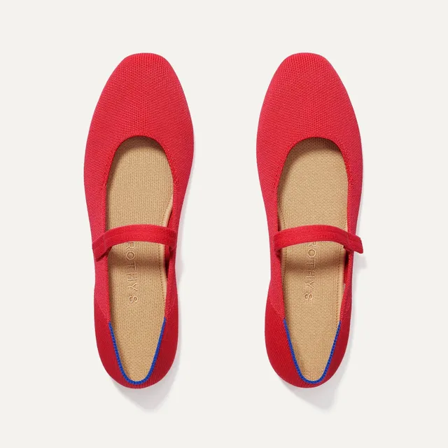 Rothy's The Square Mary Jane ballerine donna Lollipop Red rosso