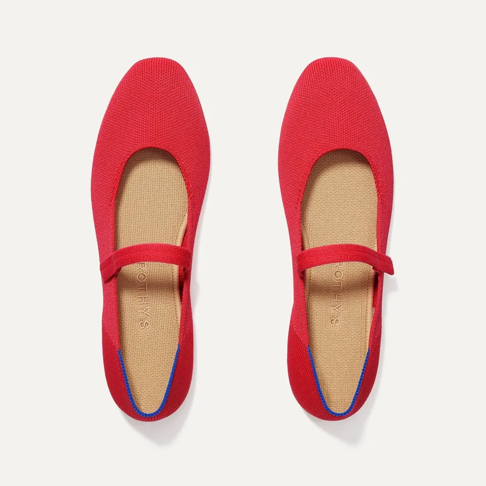 Rothy's The Square Mary Jane ballerine donna Lollipop Red rosso