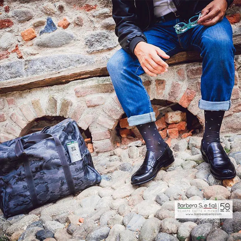 Sandro Barbera 1040 College mocassino uomo nero vitello