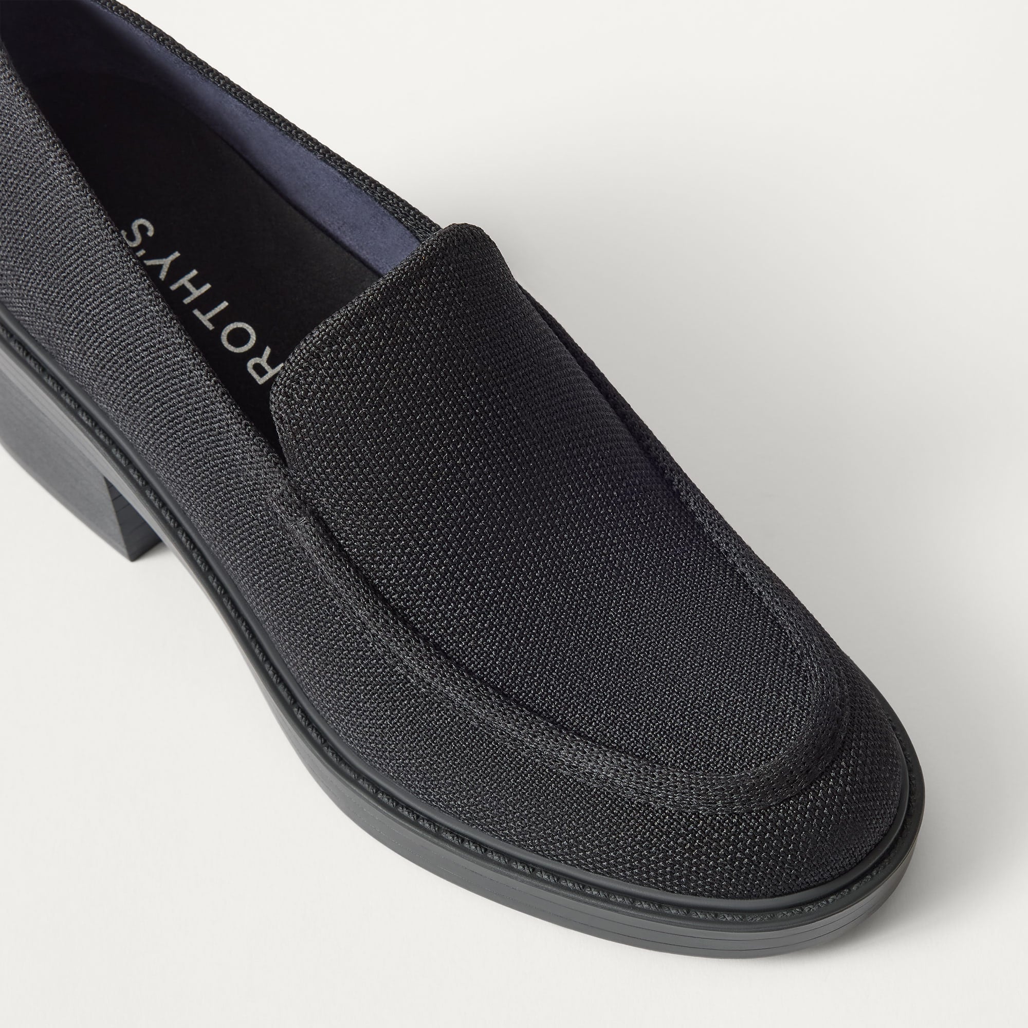 Rothy's The Block Heel Loafer mocassini Nero tacco