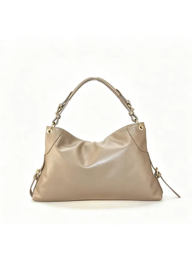 Sandro Barbera BAAS34837 Borsa Spalla Pelle Taupe Zip