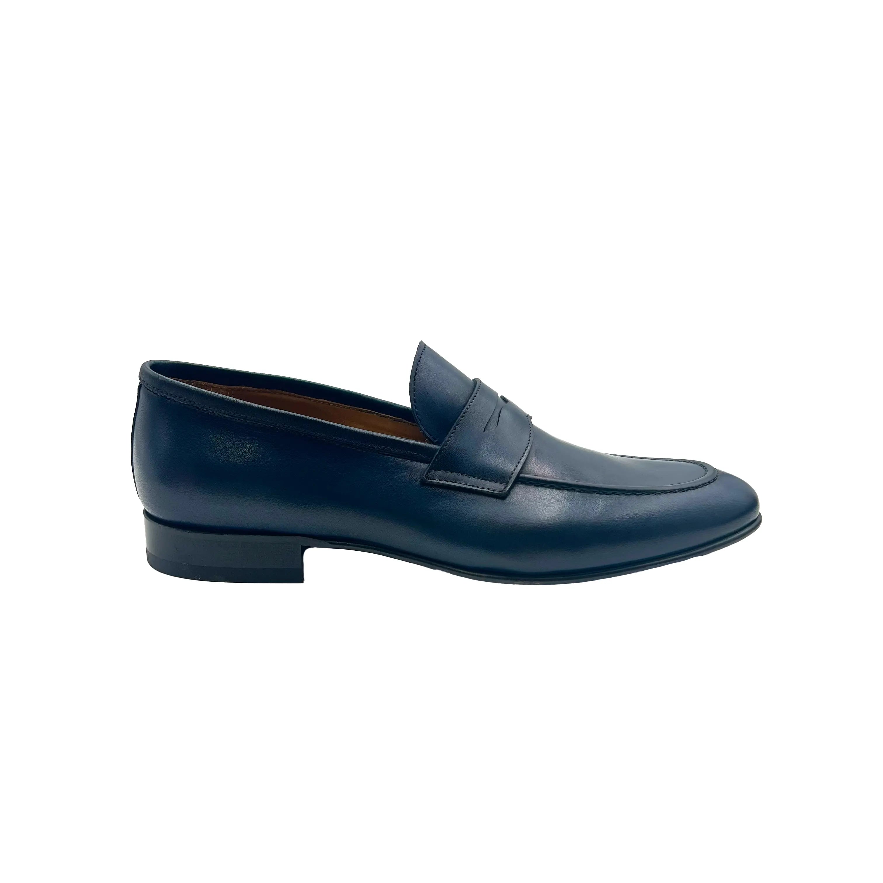 Sandro Barbera 4228 Penny Loafers mocassini uomo blu