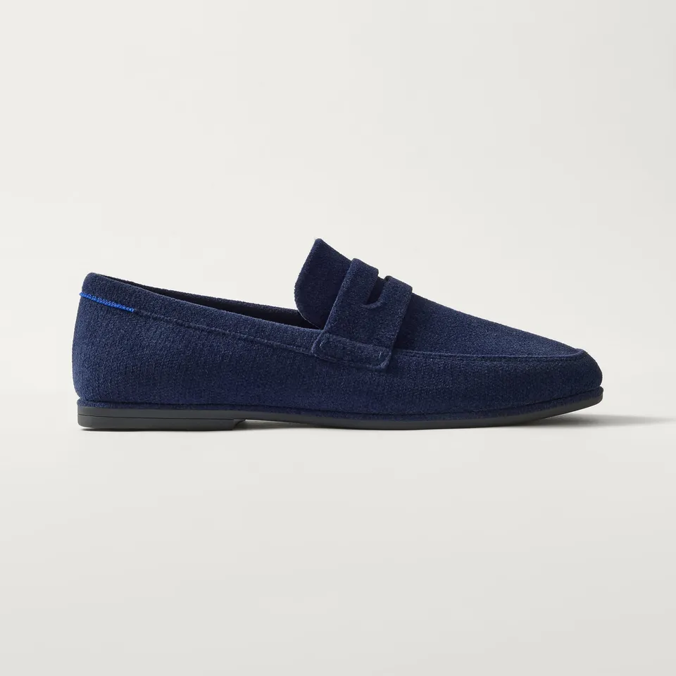 Rothy's The Ravello Penny Loafer mocassini uomo blu scamosciato