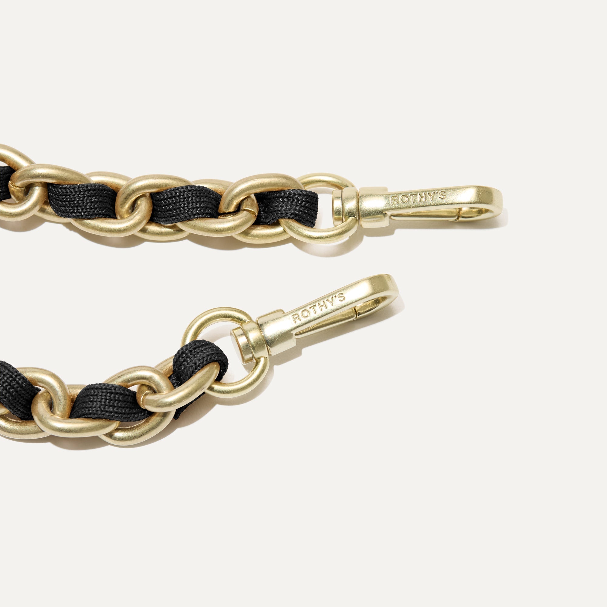 Rothy's The Crossbody Strap tracolla Black Chain nera oro