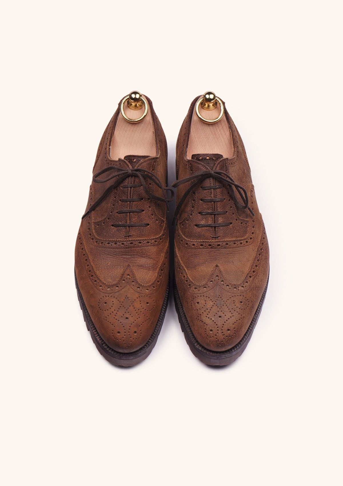 Stefano Bemer Oxfords Wingtip C6411V2 pelle kudu marrone
