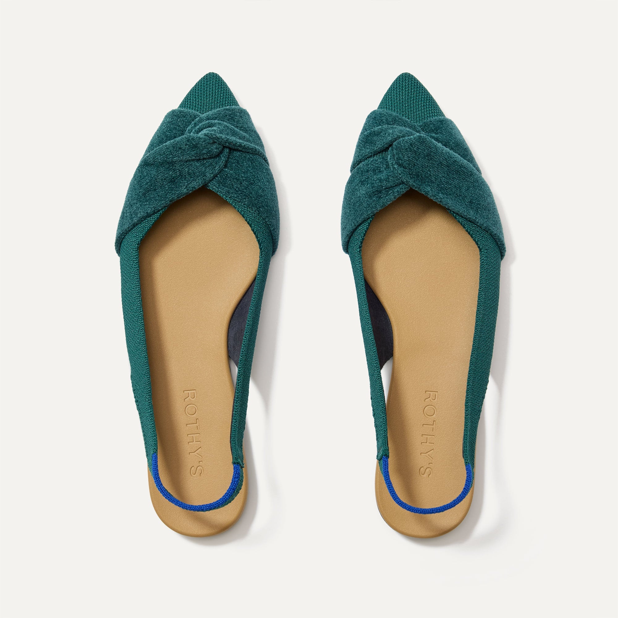 Rothy's The Twist Point Slingback ballerine nero