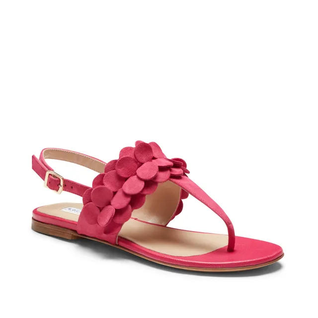 F.lli Rossetti sandalo donna fucsia camoscio flat infradito