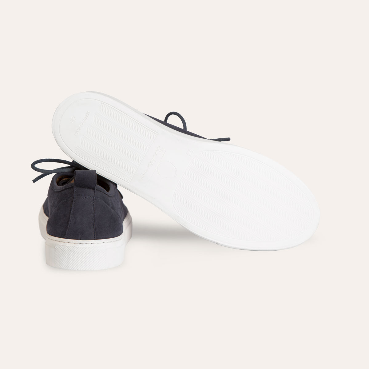 Dellovo Filomarino sneakers nabuk blu agnello