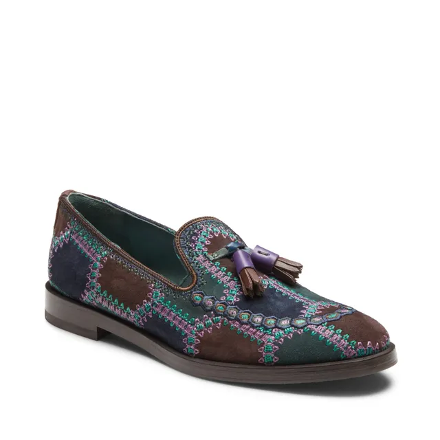 F.lli Rossetti Brera 68125 mocassino suede bottiglia ricamato