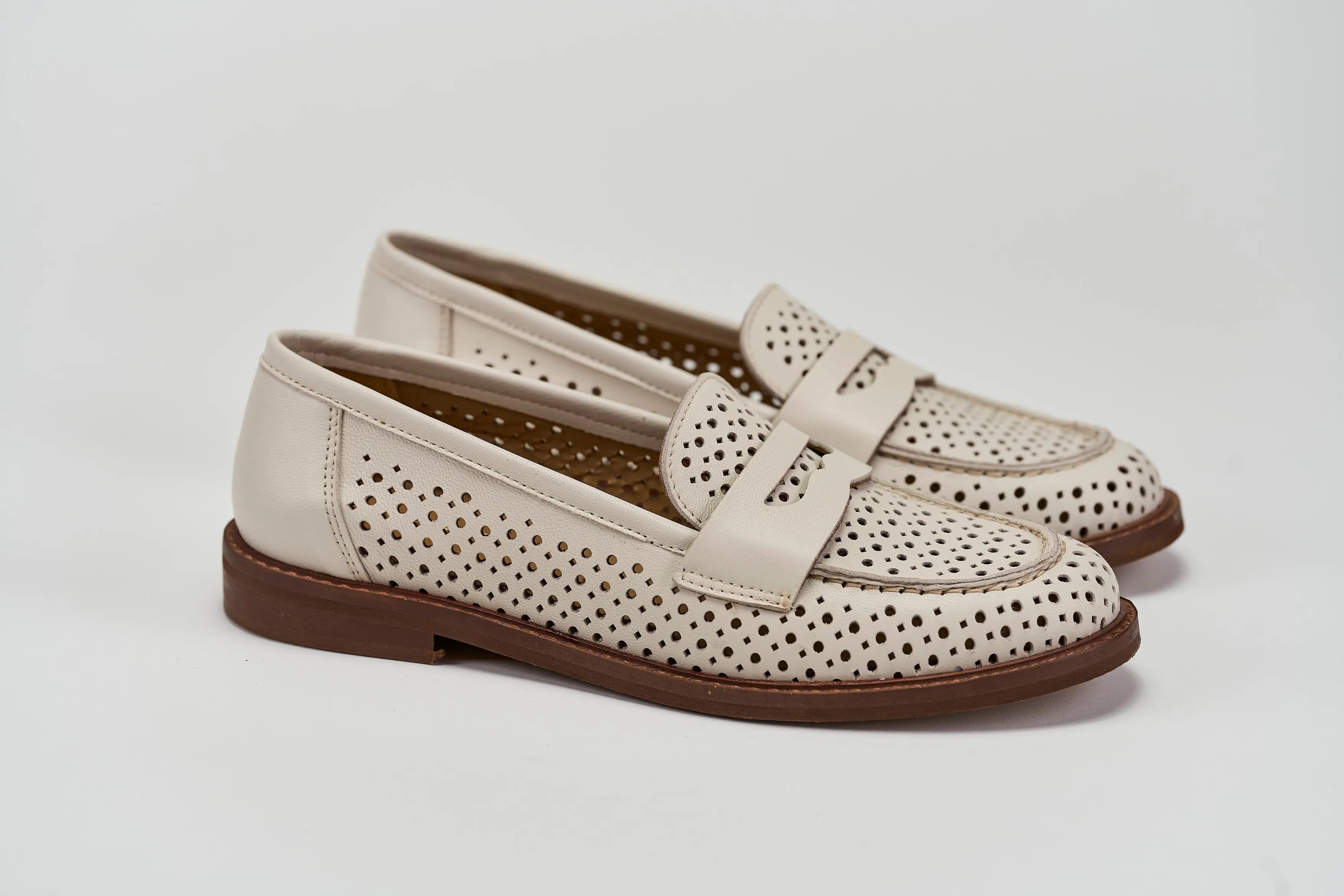 Sandro Barbera Mocassini Donna 327-01 Penny Off White