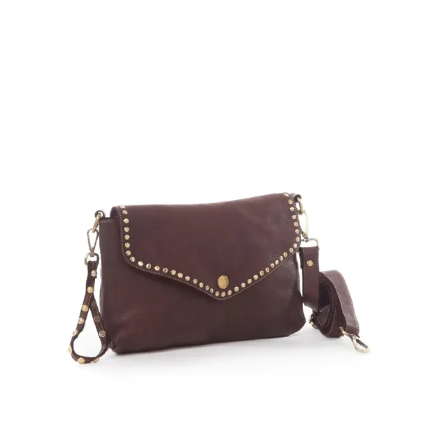 Sandro Barbera BAV 082 Borsa Mano Pelle Moro 30x20 cm