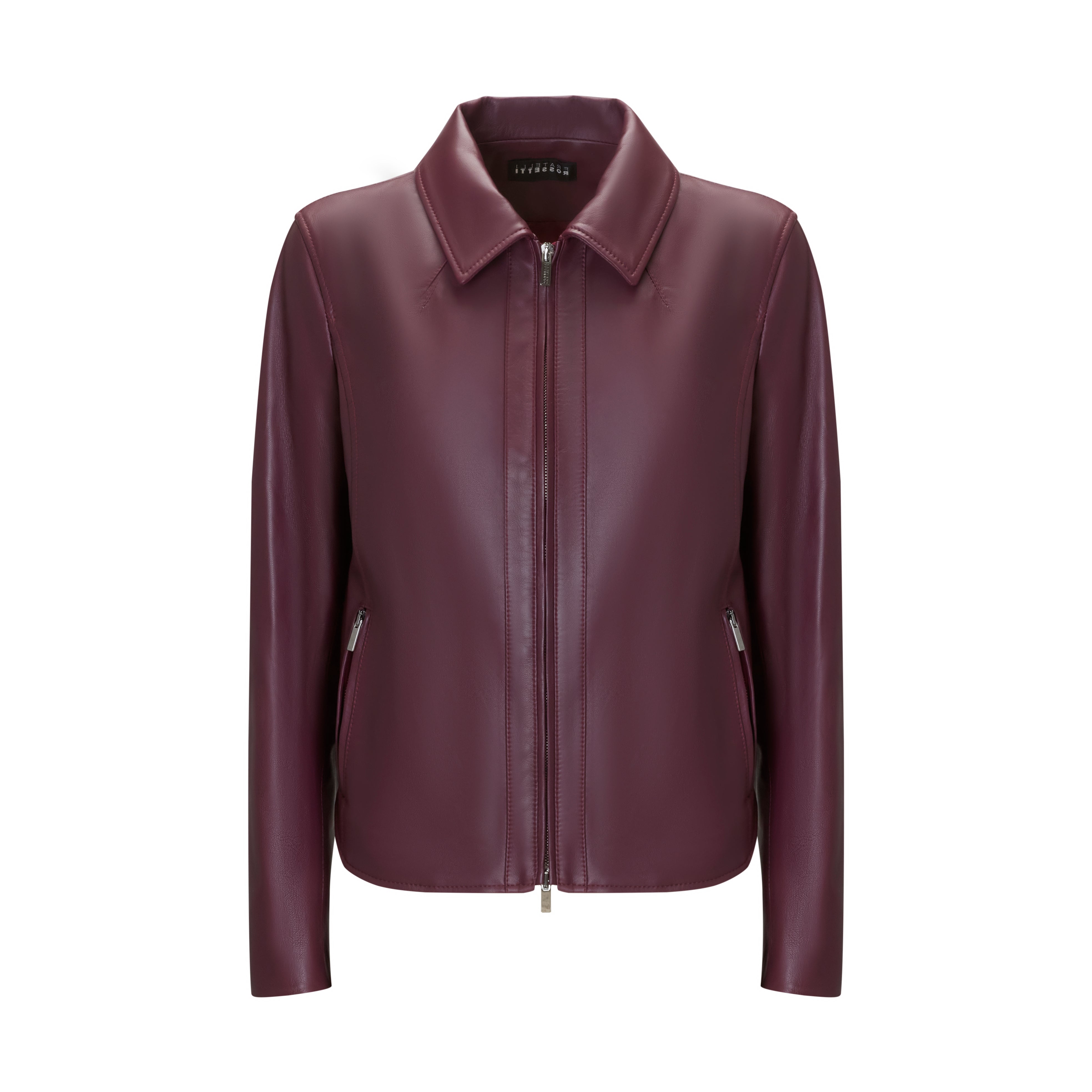 F.lli Rossetti giacca pelle nappa bordeaux donna