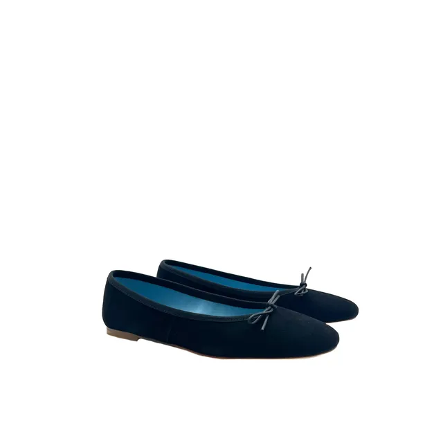 Sandro Barbera Stringate Donna 1001 Suede ballerina nero pelle