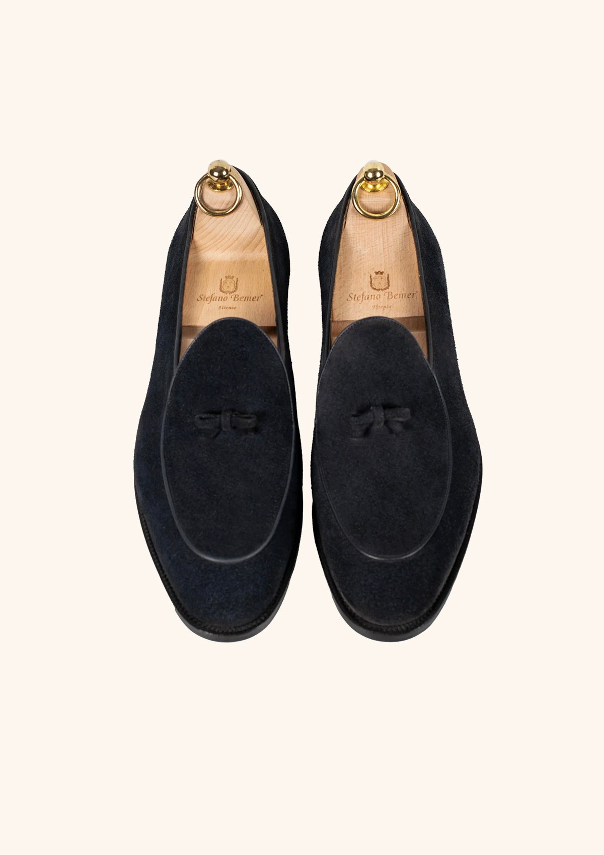 Stefano Bemer Loafers Mocassino Camoscio Blu C1205
