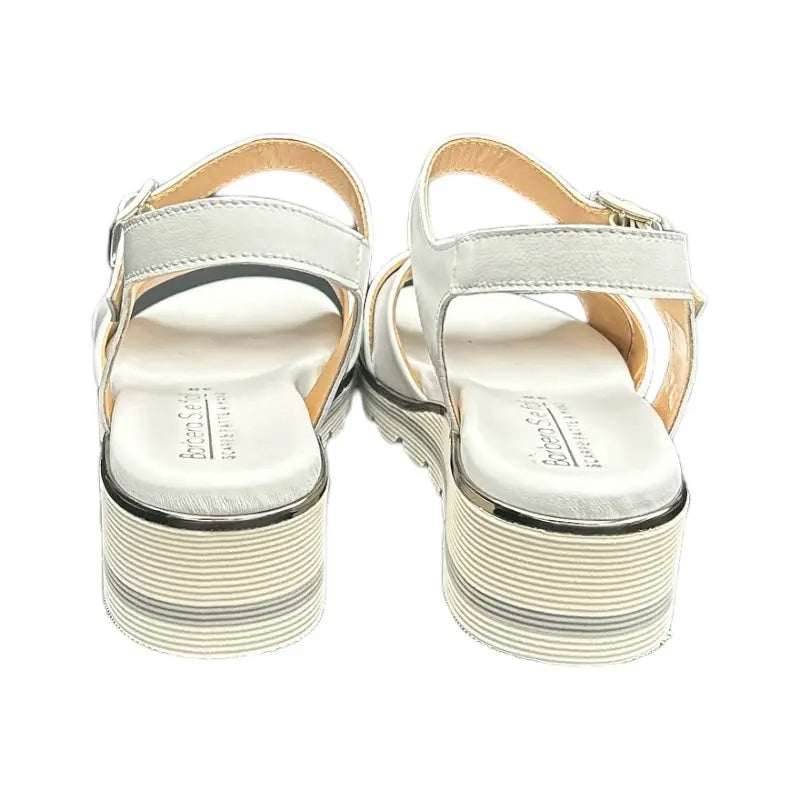 Sandro Barbera & Figli 1091 sandalo donna bianco pelle gomma leggero