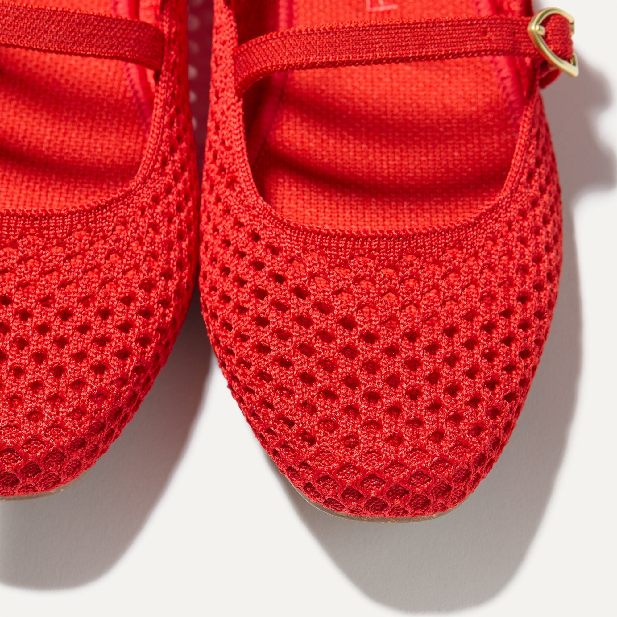Rothy's The Double Buckle Mary Jane ballerine rosso mesh