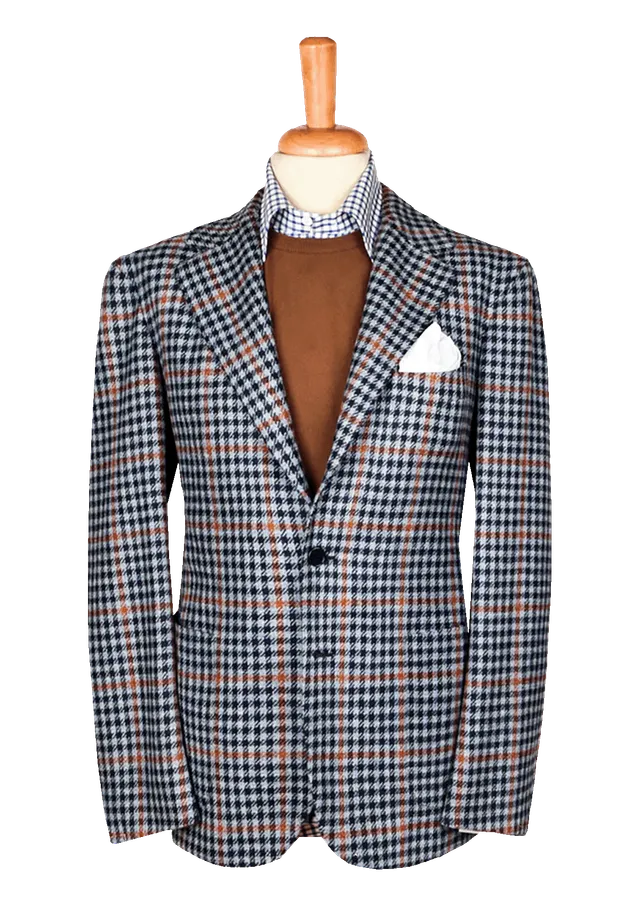 Stefano Bemer Blazers SV2095 giacca blu lana Shetland