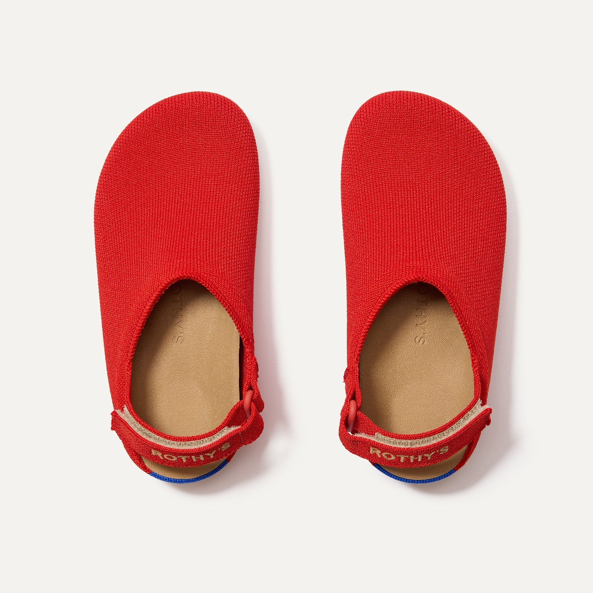 Rothy's The Kids Clog zoccoli bimbo Firetruck Red strappo