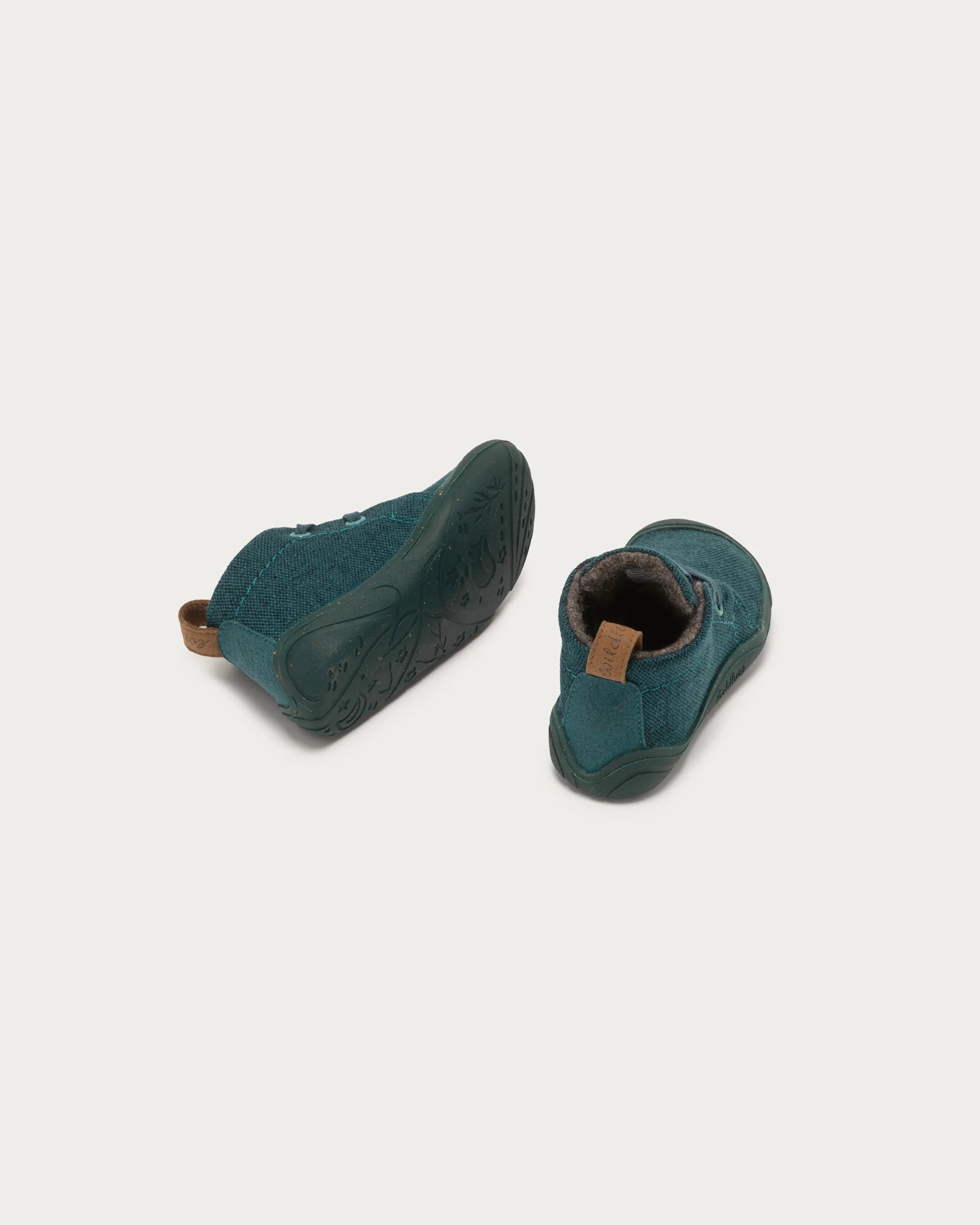 Wildling Shoes Marron Smaragdin stivaletti bimbi verde lana