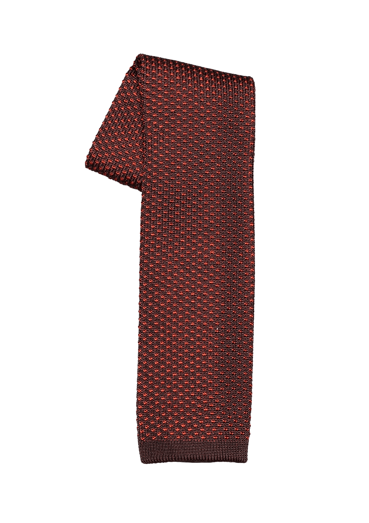 Stefano Bemer Ties P07 cravatta seta marrone ruggine 8 cm