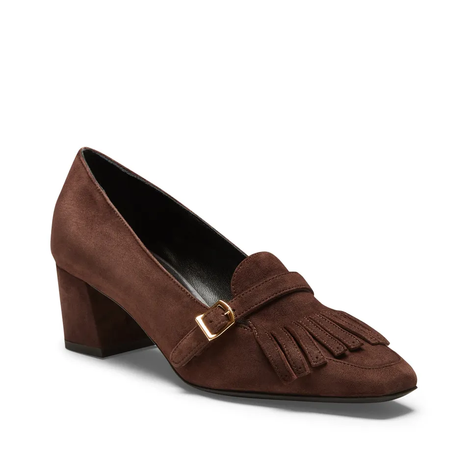 F.lli Rossetti Mocassino 68353 donna cacao suede tacco 45