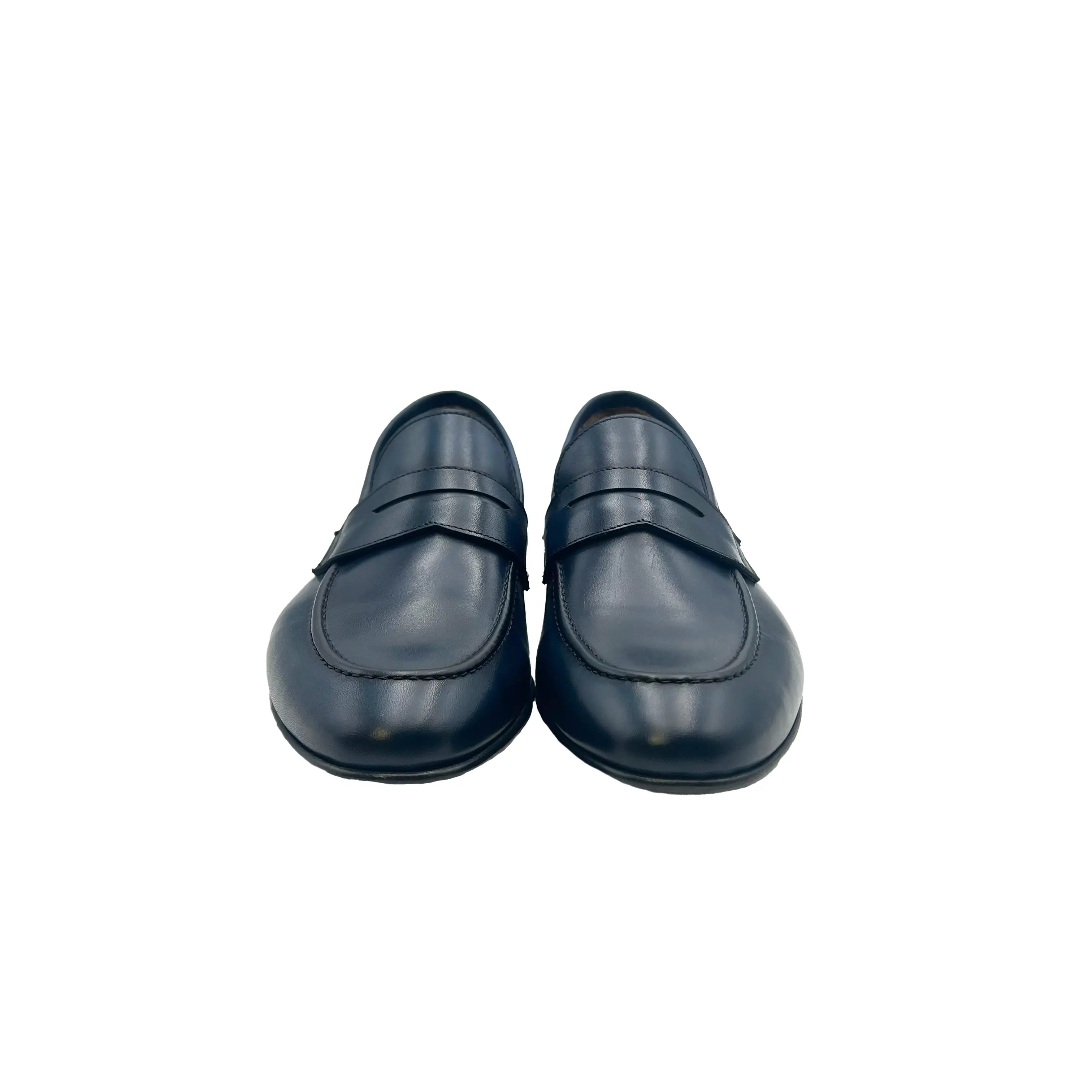 Sandro Barbera 4228 Penny Loafers mocassini uomo blu