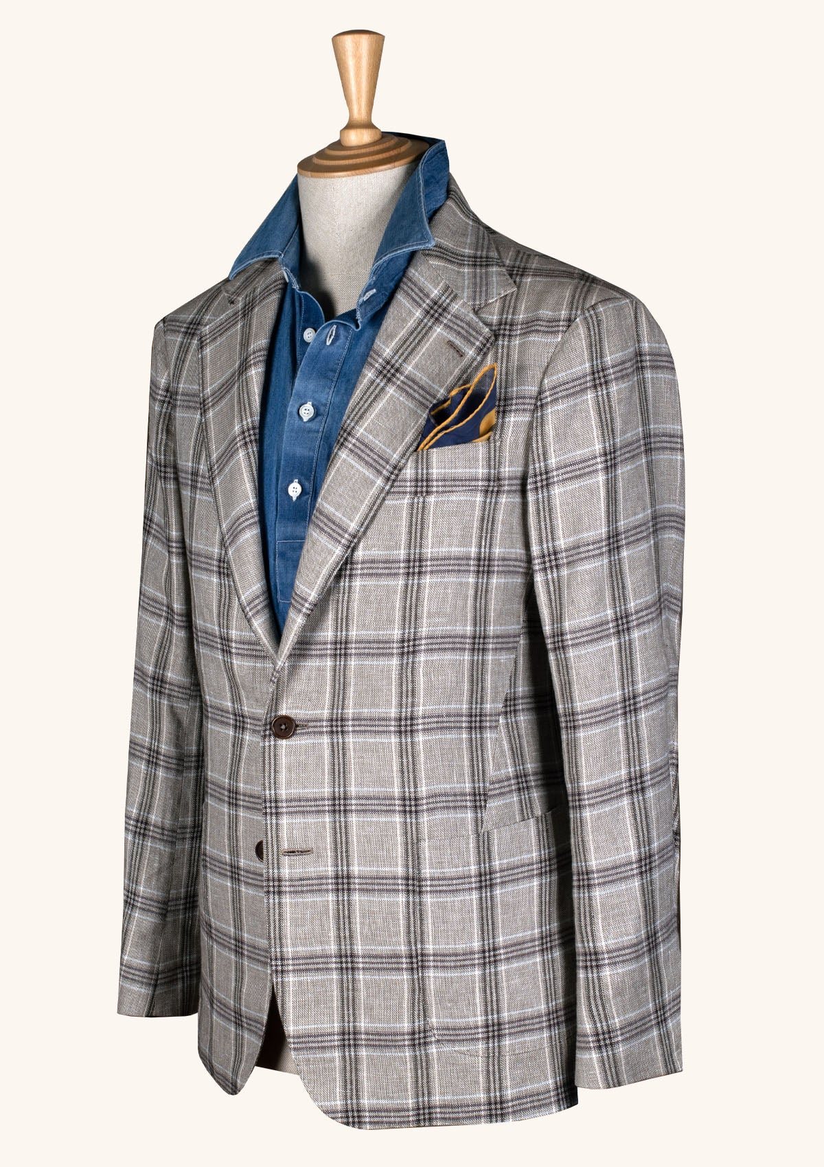 Stefano Bemer Blazers giacca quadri grigia SV2110