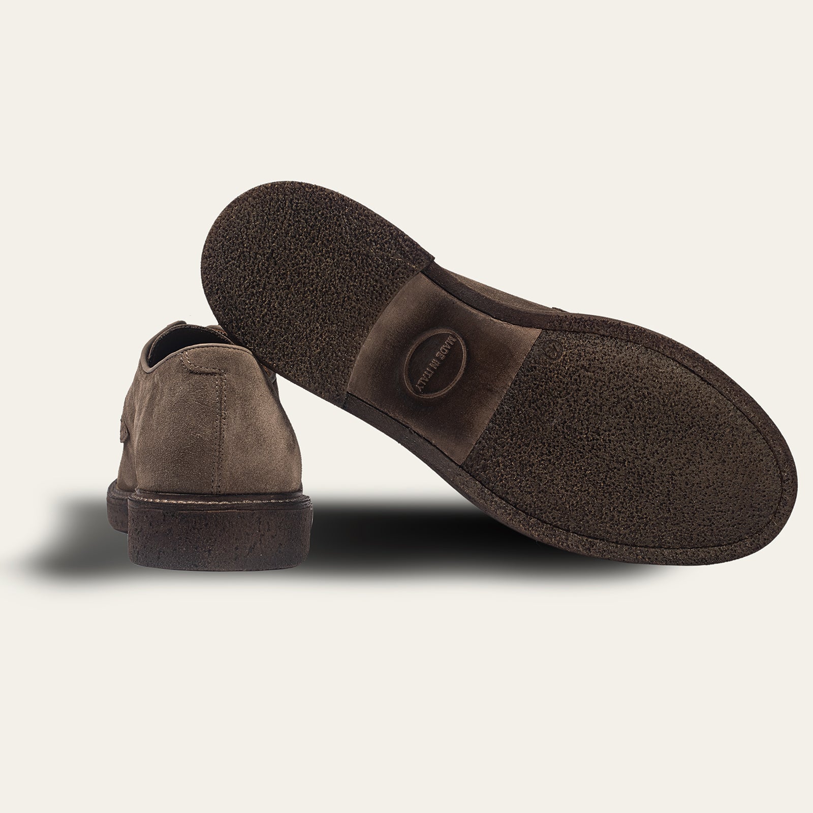 Dellovo Agnano Dark Bark derby uomo camoscio invernale