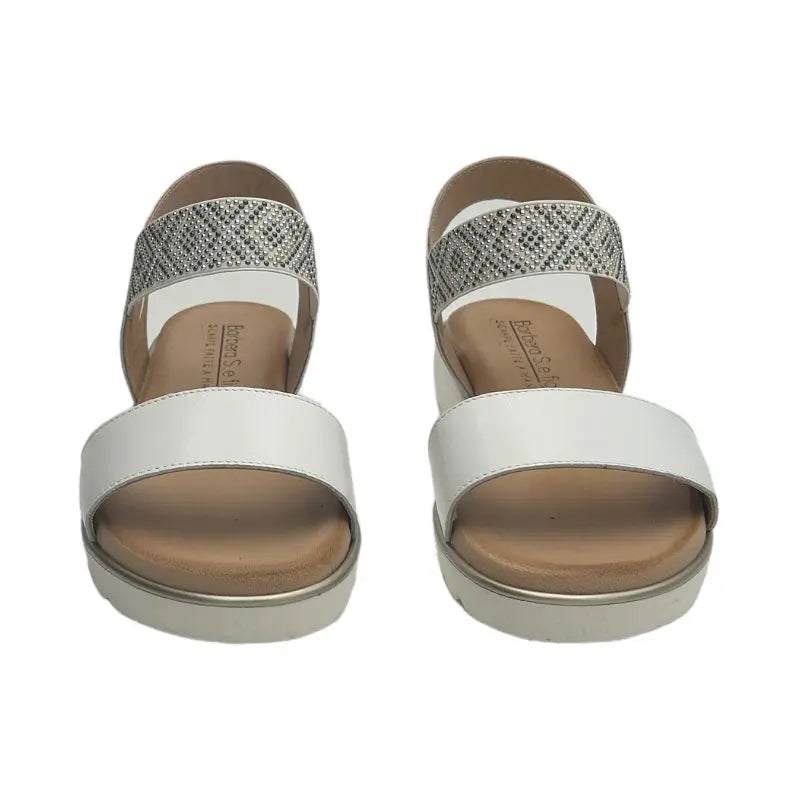 Sandro Barbera & Figli 1055 sandalo donna bianco pelle