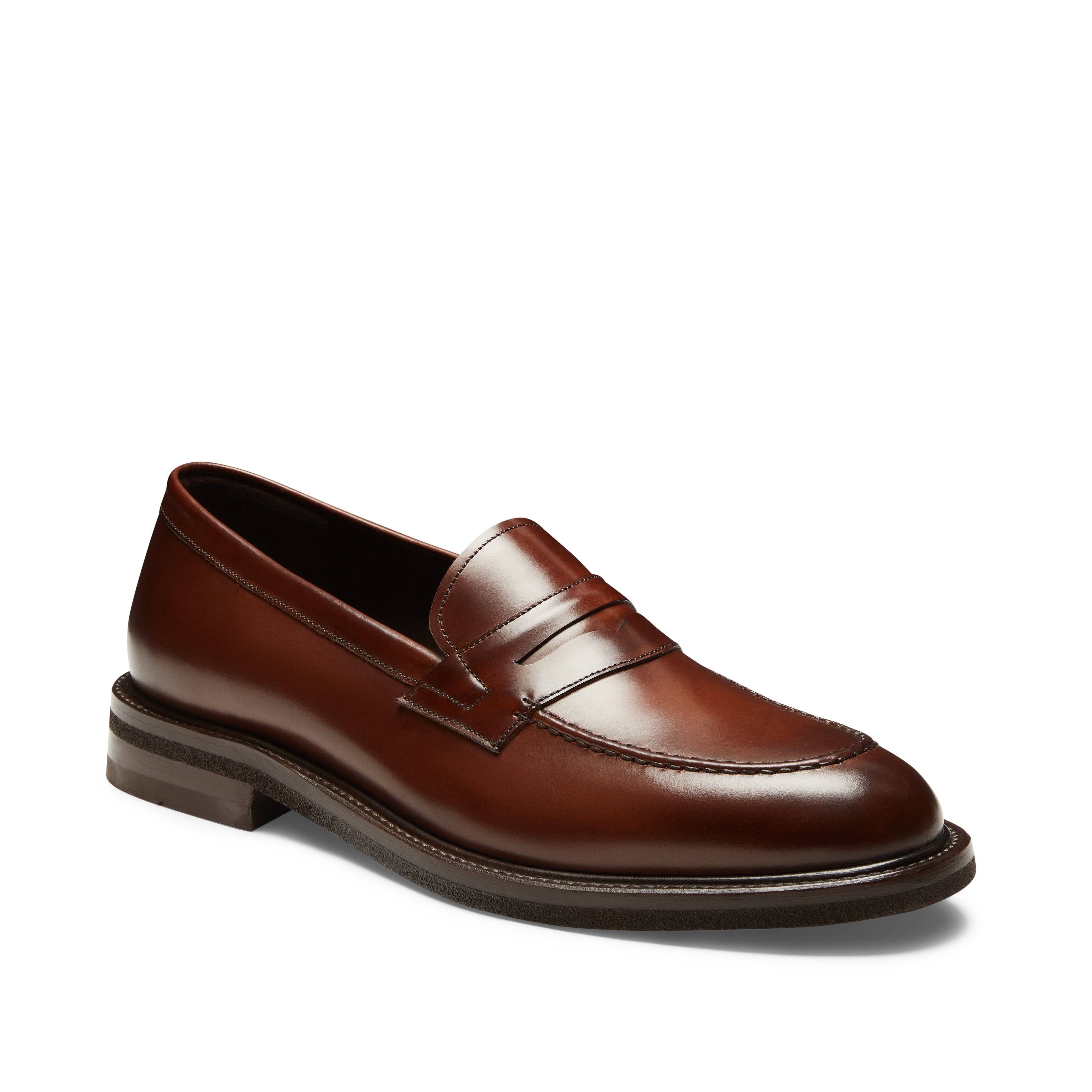 F.lli Rossetti 15109 penny loafer uomo marrone pelle gomma