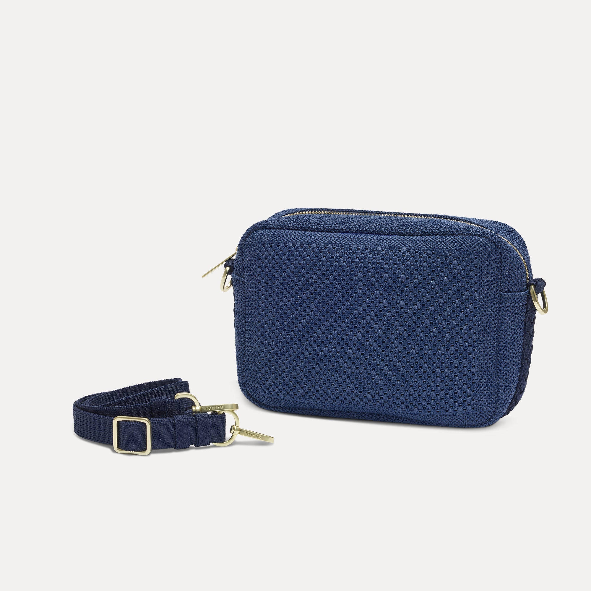 Rothy's The Crossbody Camera Bag borsa tracolla Lagoon Open-Knit blu