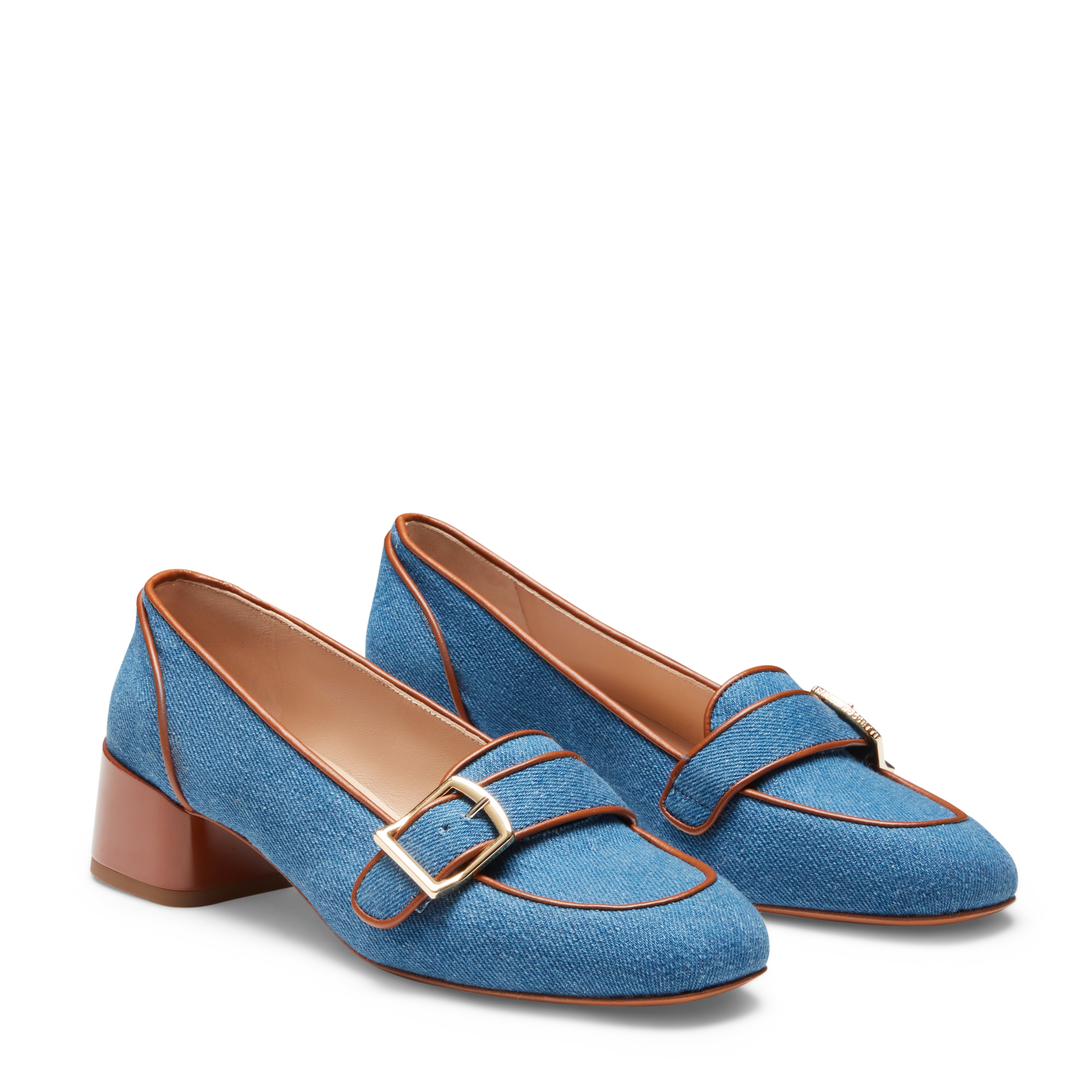 F.lli Rossetti 68222 Mocassino Denim Blucina Tacco 40