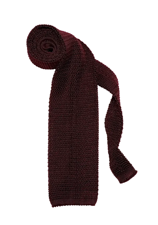 Stefano Bemer Ties cravatta seta bordeaux 8 cm